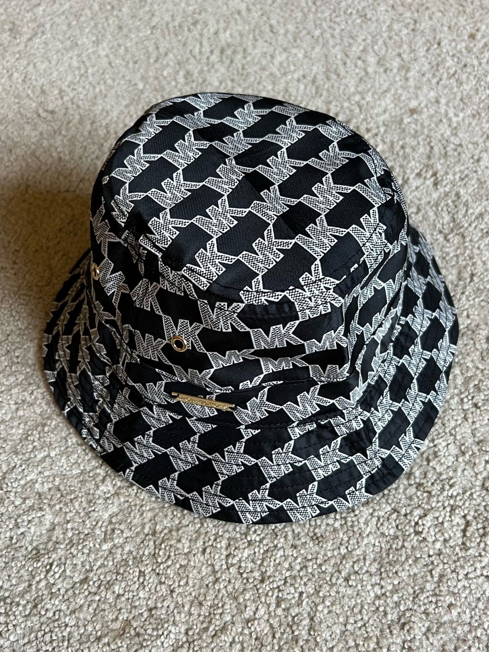 Michael Kors Black and White Logo Bucket Hat